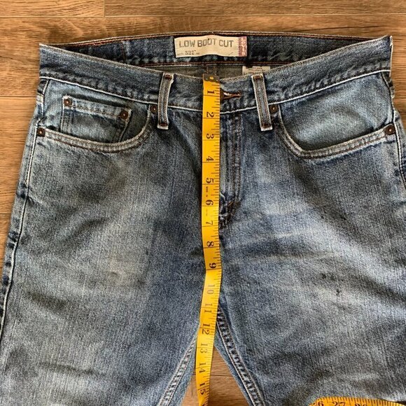 Levi's 527 Low Boot Cut Distressed Denim Jeans - Picture 15 of 16